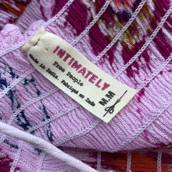 Free People Garden Party Dress Boho Lilac Floral Tiered Maxi - Picture 8 of 12